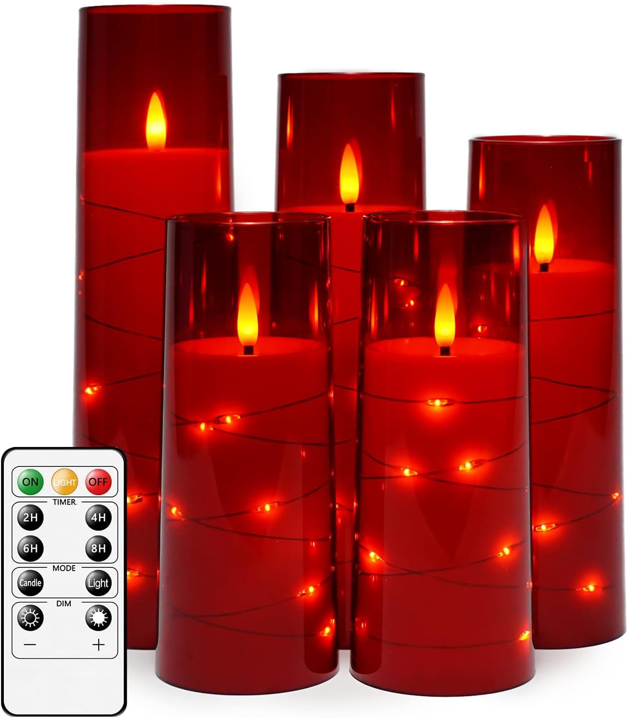 Detalle de kakoya Flameless Candles 5pc for Home 🕯