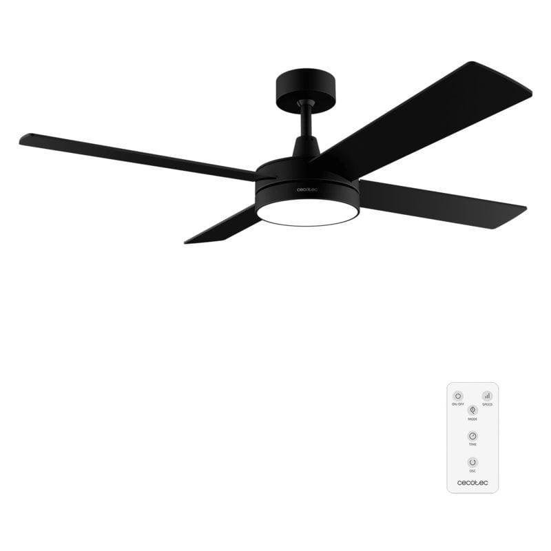 Detalle de Cecotec EnergySilence Aero 5200 Black Line: Ventilador de techo con luz LED y mando a distancia (60W)