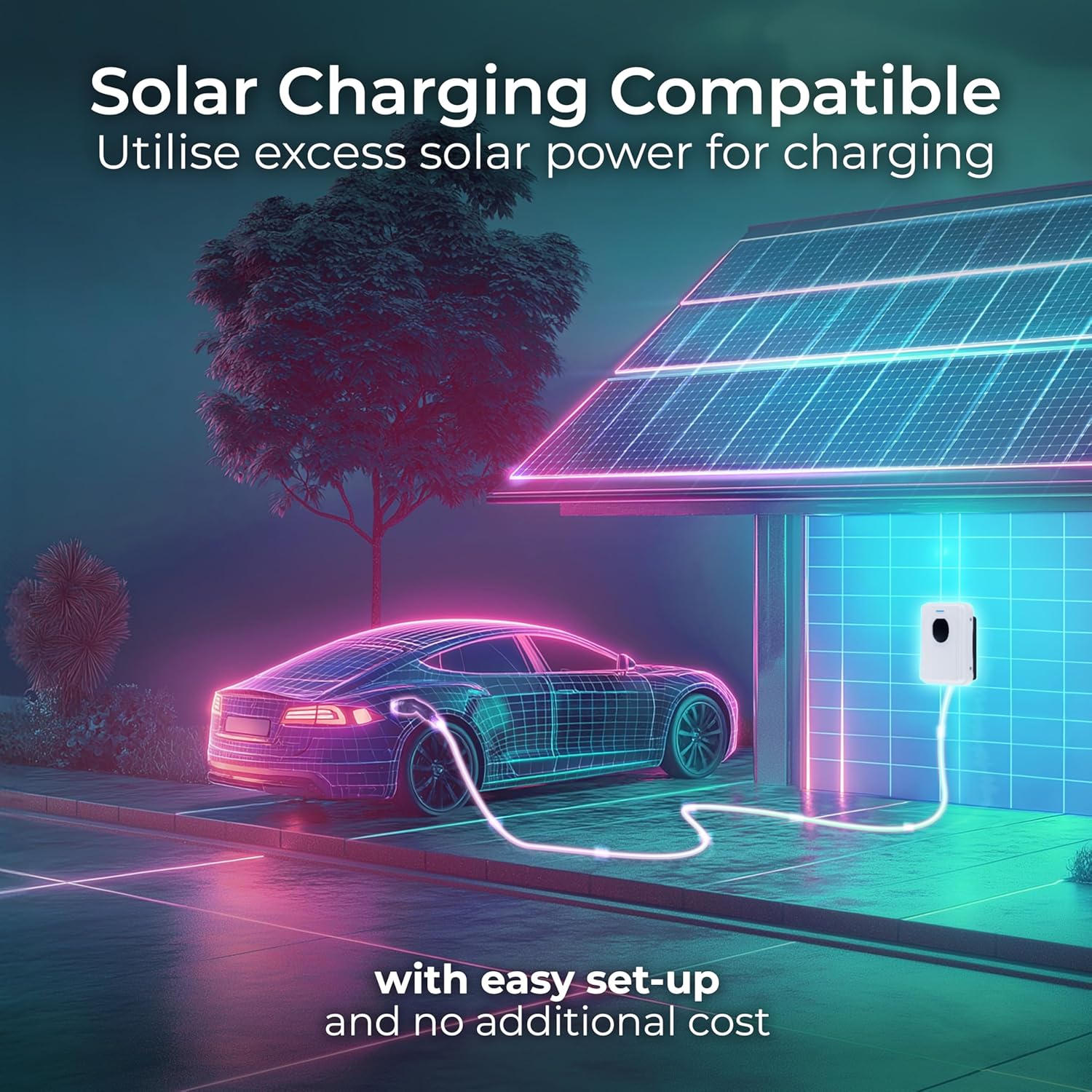 Thumbnail 4 de Masterplug Smart EV Home Wall Charger (Type 2) with 5m Tethered Cable, 7.4kW, IP65, App Control