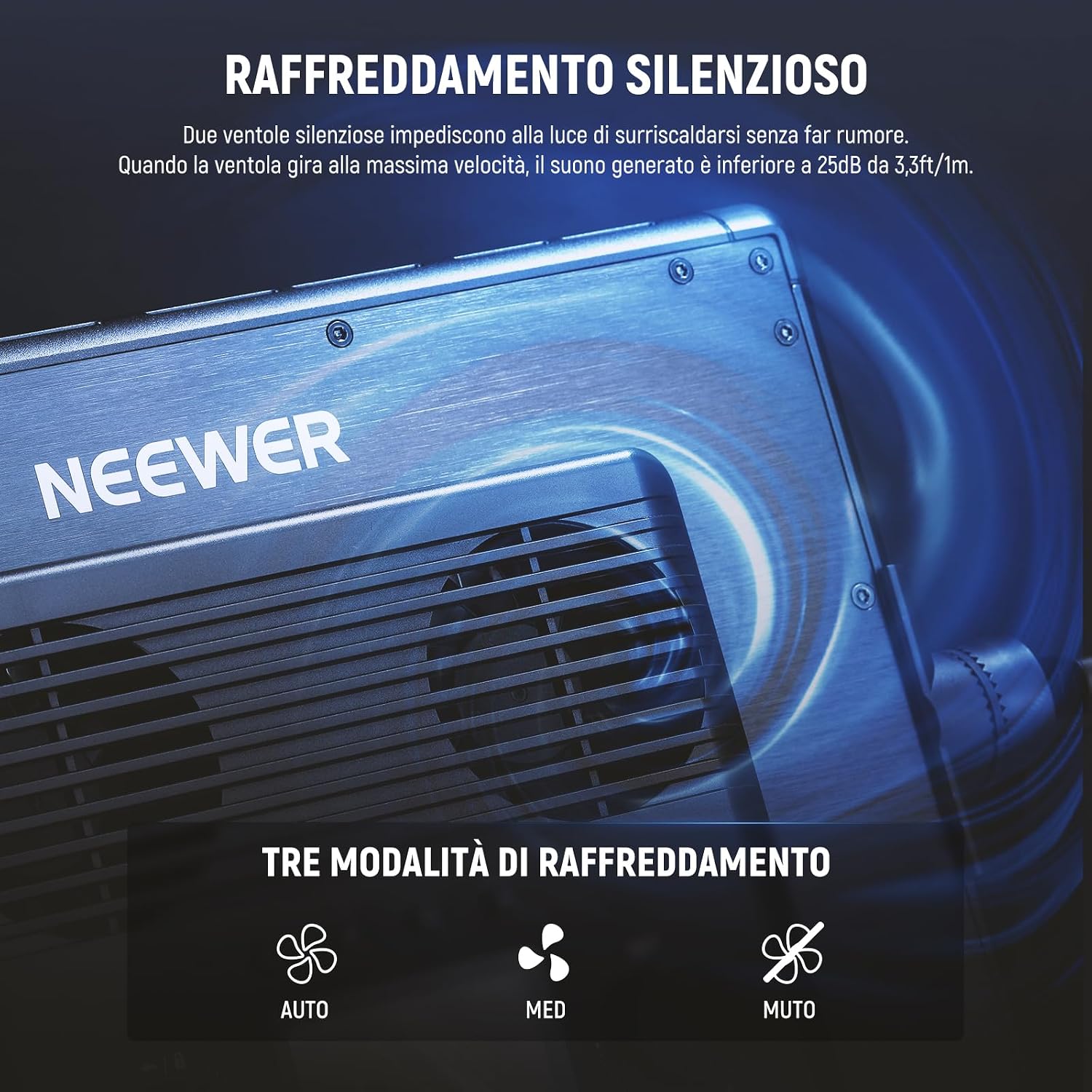 Detalle 2 de NEEWER PL60C Pannello Luce Video LED RGB: 60W di illuminazione creativa per studio e outdoor