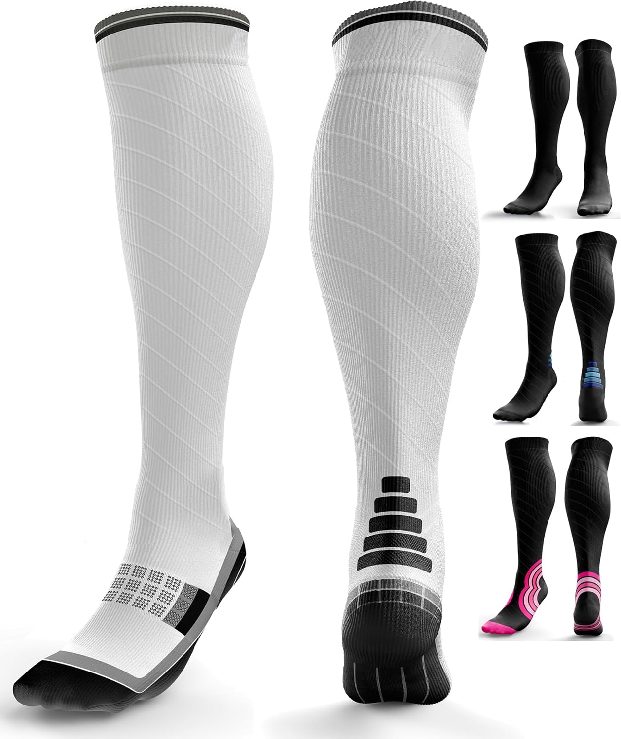 Thumbnail 6 de aZengear Calze a compressione graduata 20-30 mmHg Classe 2 per uomo e donna – Viaggio, sport e gambe sane