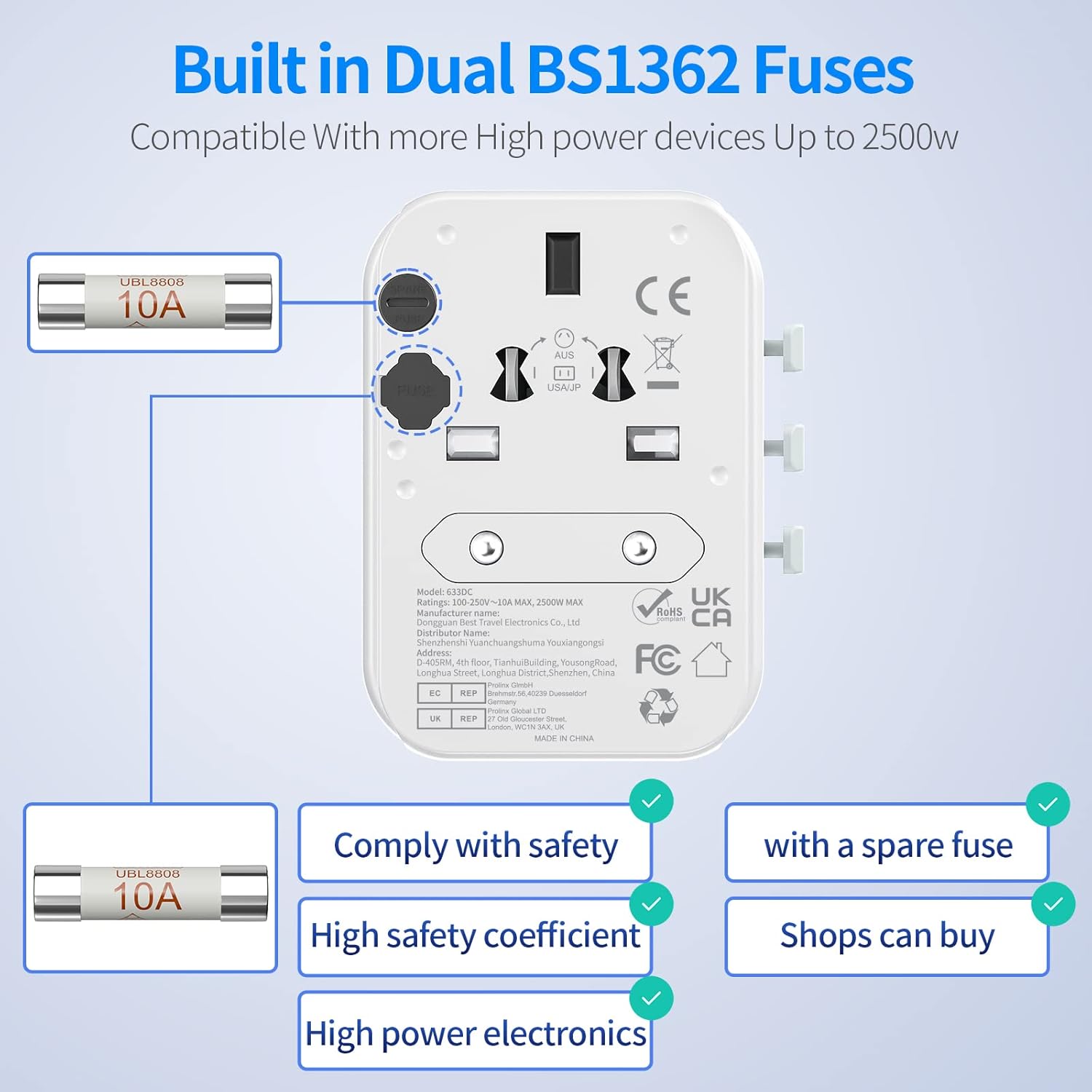 Thumbnail 5 de Worldwide Travel Adapter USB-C PD 30W with surge protection 🌍