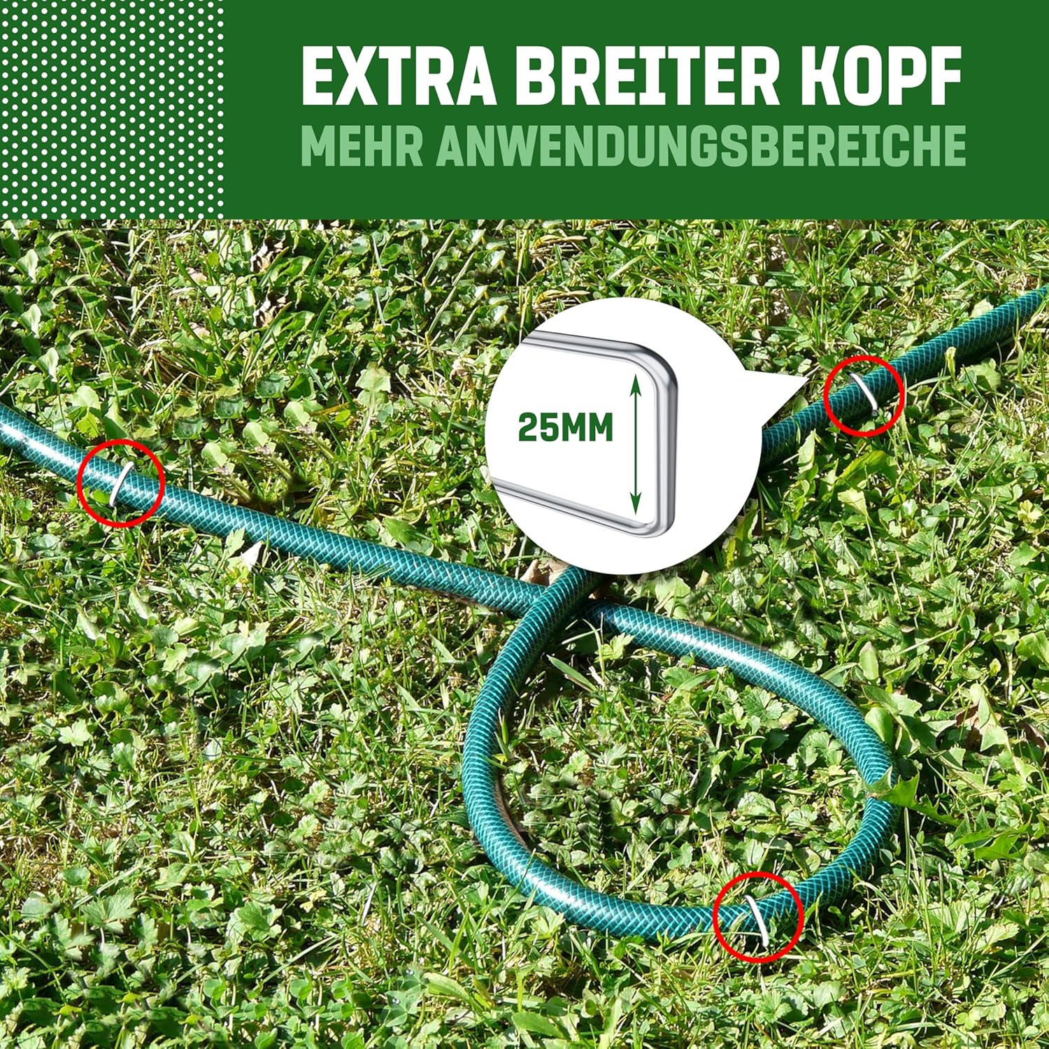Thumbnail 6 de GardenGloss Anti-Rost Erdanker aus Stahl (50 Stück) – 150 mm lang, 25 mm breit, Ø 3 mm