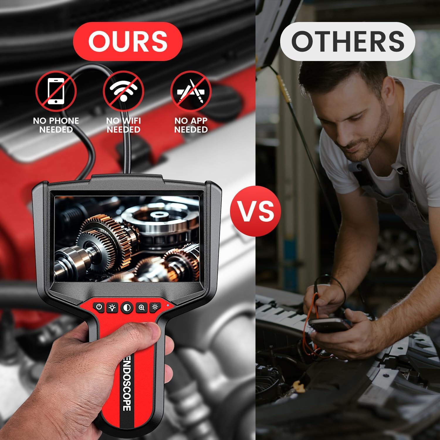 Thumbnail 4 de Endoscope Camera with 5-Inch HD Screen