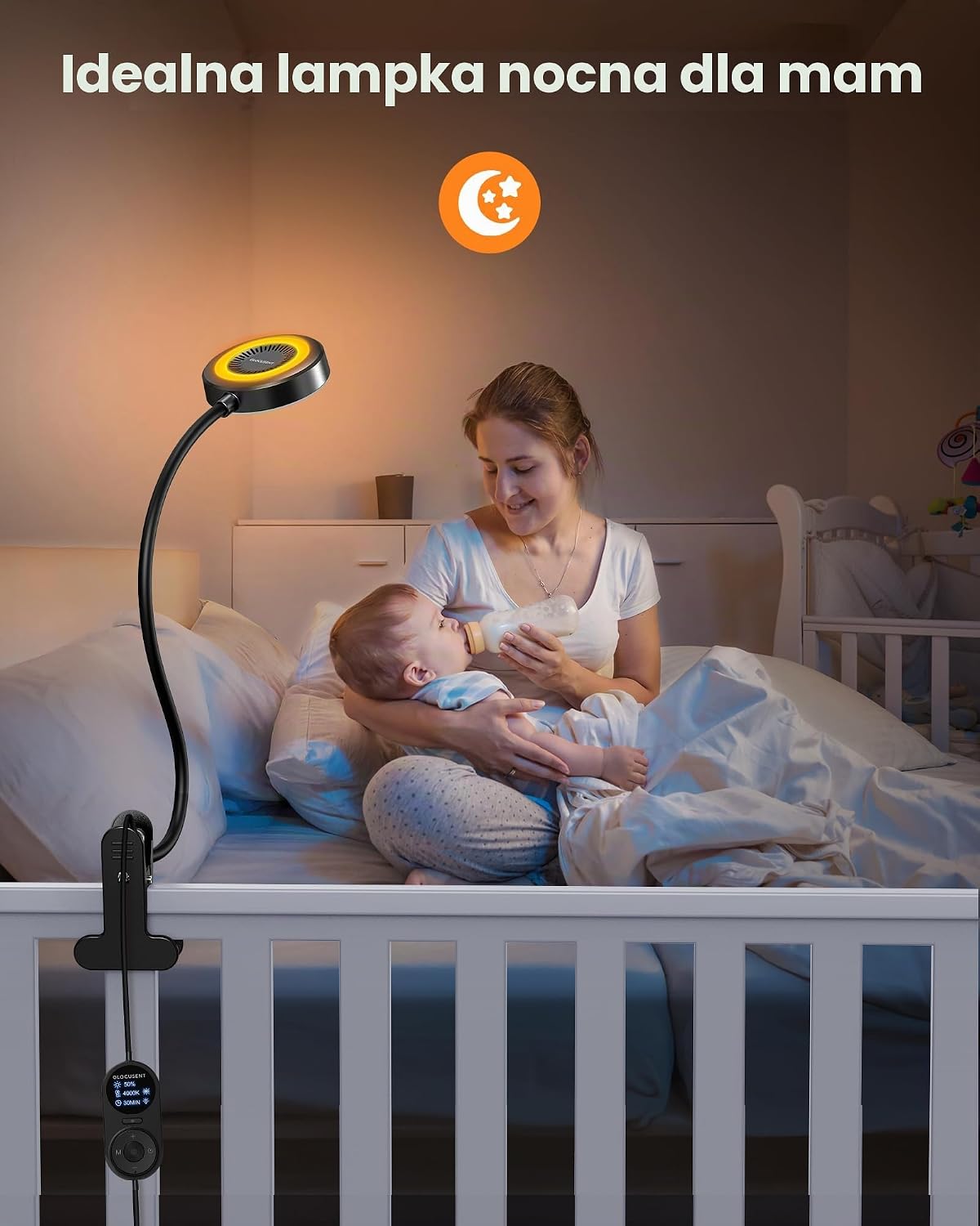 Thumbnail 4 de Glocusent A31 lampka do czytania na klips 72 LED, 3 barwy i 5 poziomów jasności