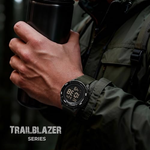 Thumbnail 1 de PINDOWS Herren Digitaluhr: 50m Wasserdicht, Militär-Taktisch für Outdoor & Sport