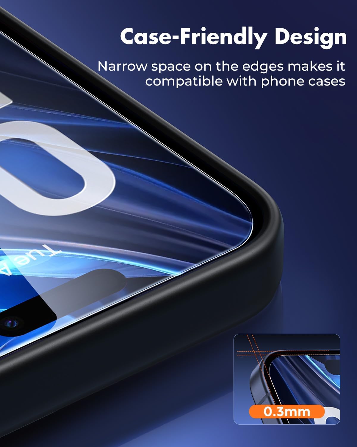 Thumbnail 6 de UNBREAKcable 2-Pack Tempered Glass Screen Protector for iPhone 17 Pro (Military-Grade, Case-Friendly, Easy Install Frame)