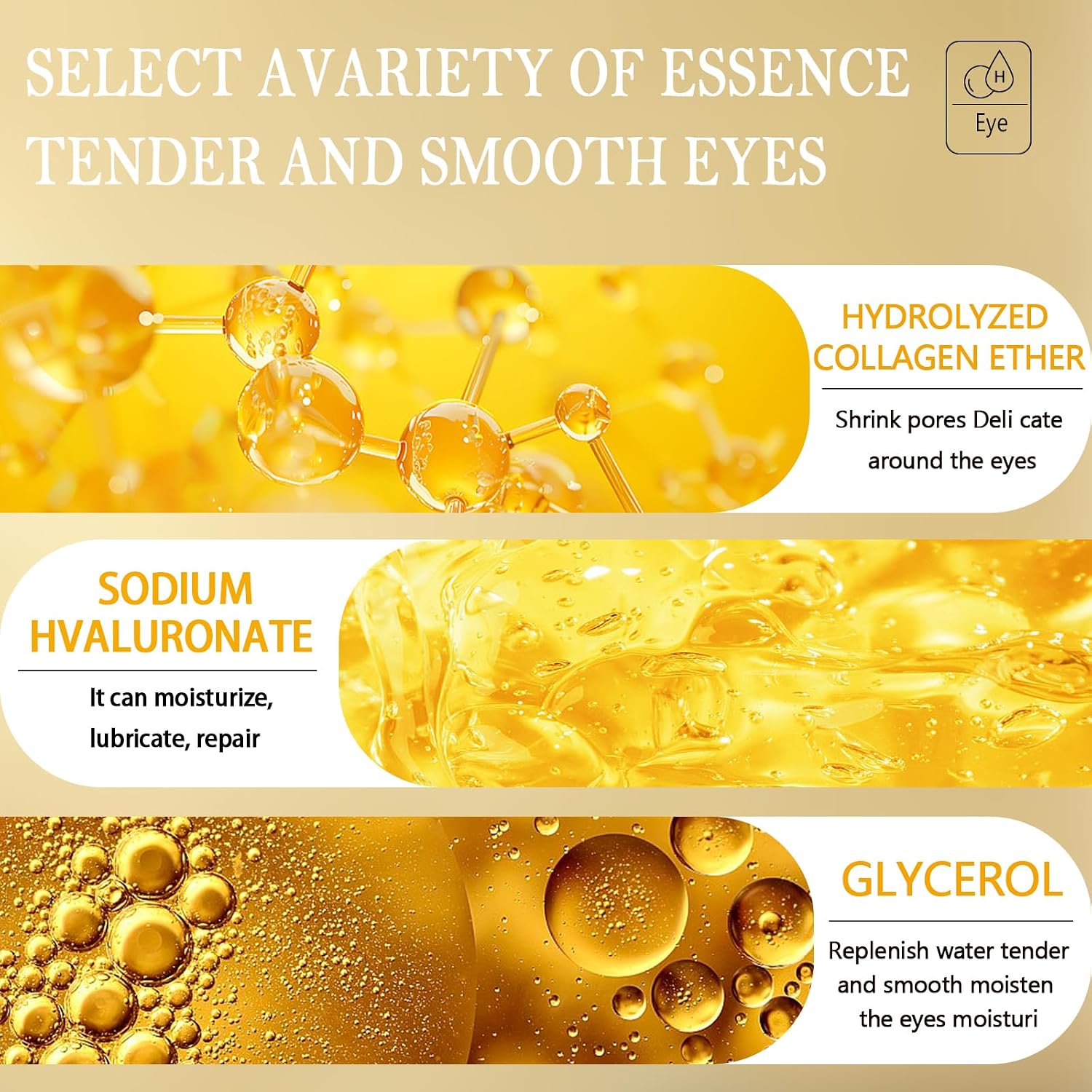 Detalle 2 de Parches Ojos 24K Oro Collagen – Antiarrugas, Hidrata y Reduce Bolsas