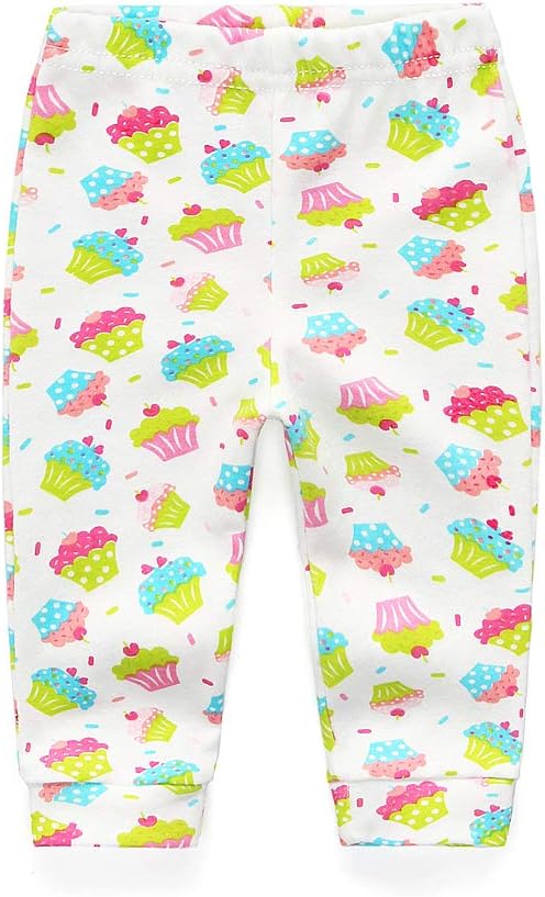 Detalle 2 de Chamie Baby Unisex Leggings Trousers 3-Pack — Cartoon Cotton Pants for Newborns 0-12 Months