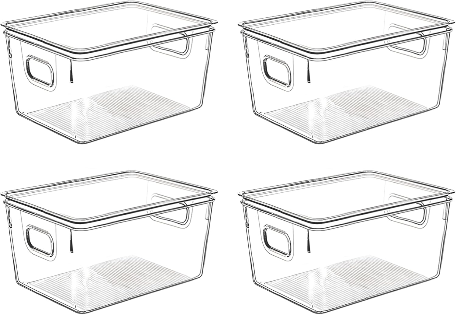 Thumbnail 5 de Clear Plastic Storage Bins with Lids (Set for Kitchen, Pantry & Fridge Organization) — Stackable BPA-Free Containers