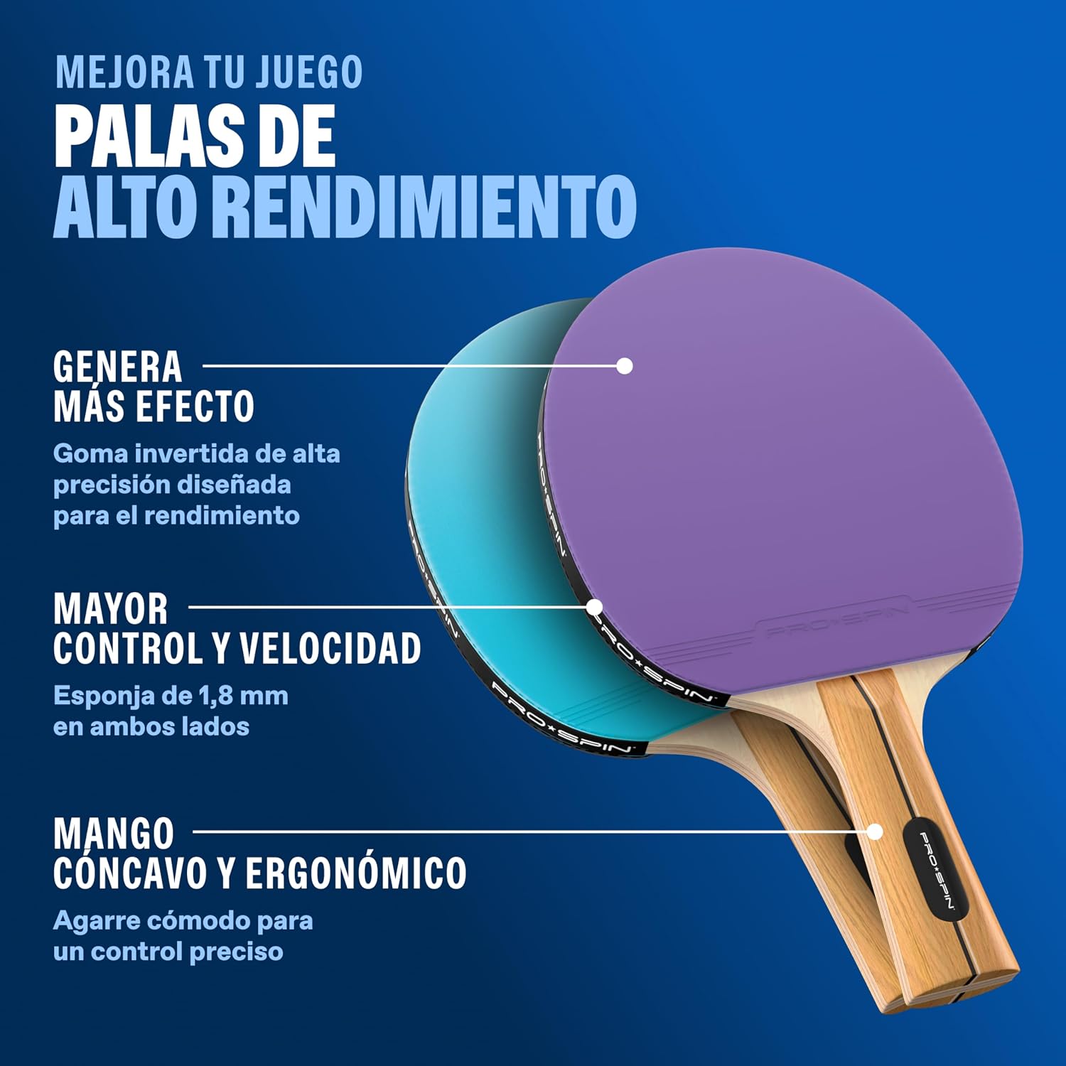 Thumbnail 6 de PRO-SPIN Set de Ping Pong Portátil 183 cm
