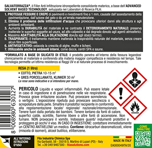 Detalle de FILA Salvaterrazza Impermeabilizzante Terrazzi Balconi – 1L