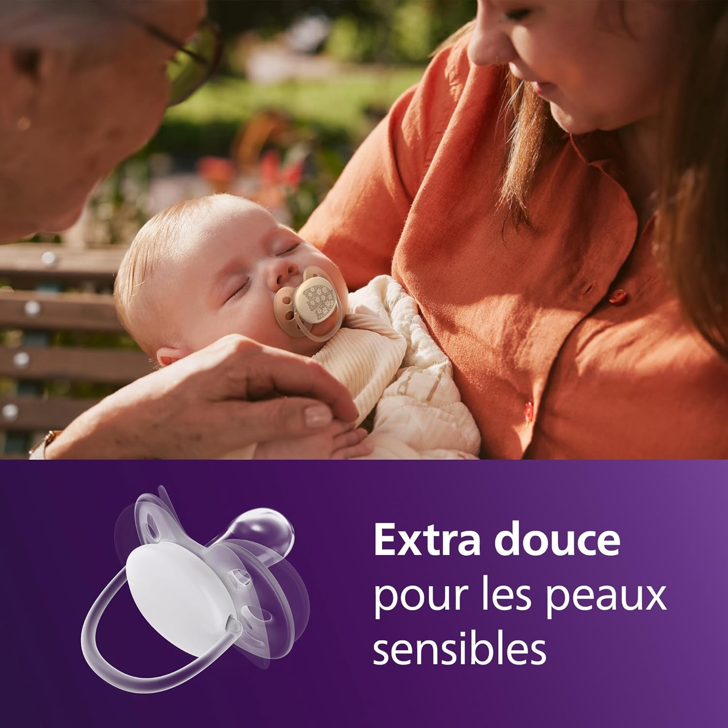 Thumbnail 1 de Philips Avent sucettes ultra-douces SCF091/49 pour bébés 0–6 mois – lot de 4 avec étuis stérilisateurs