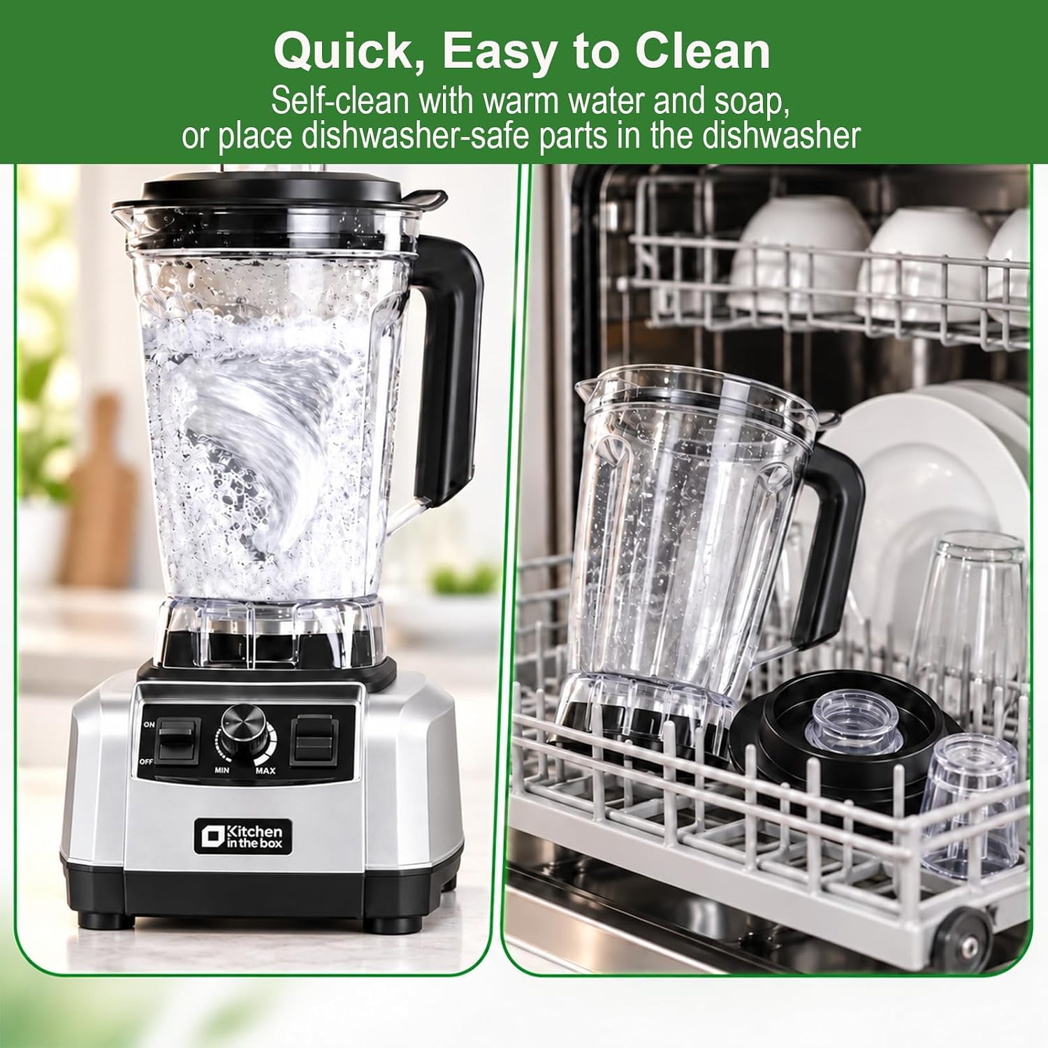 Thumbnail 6 de Powerful Blender 1500W 68 Oz Countertop Blender