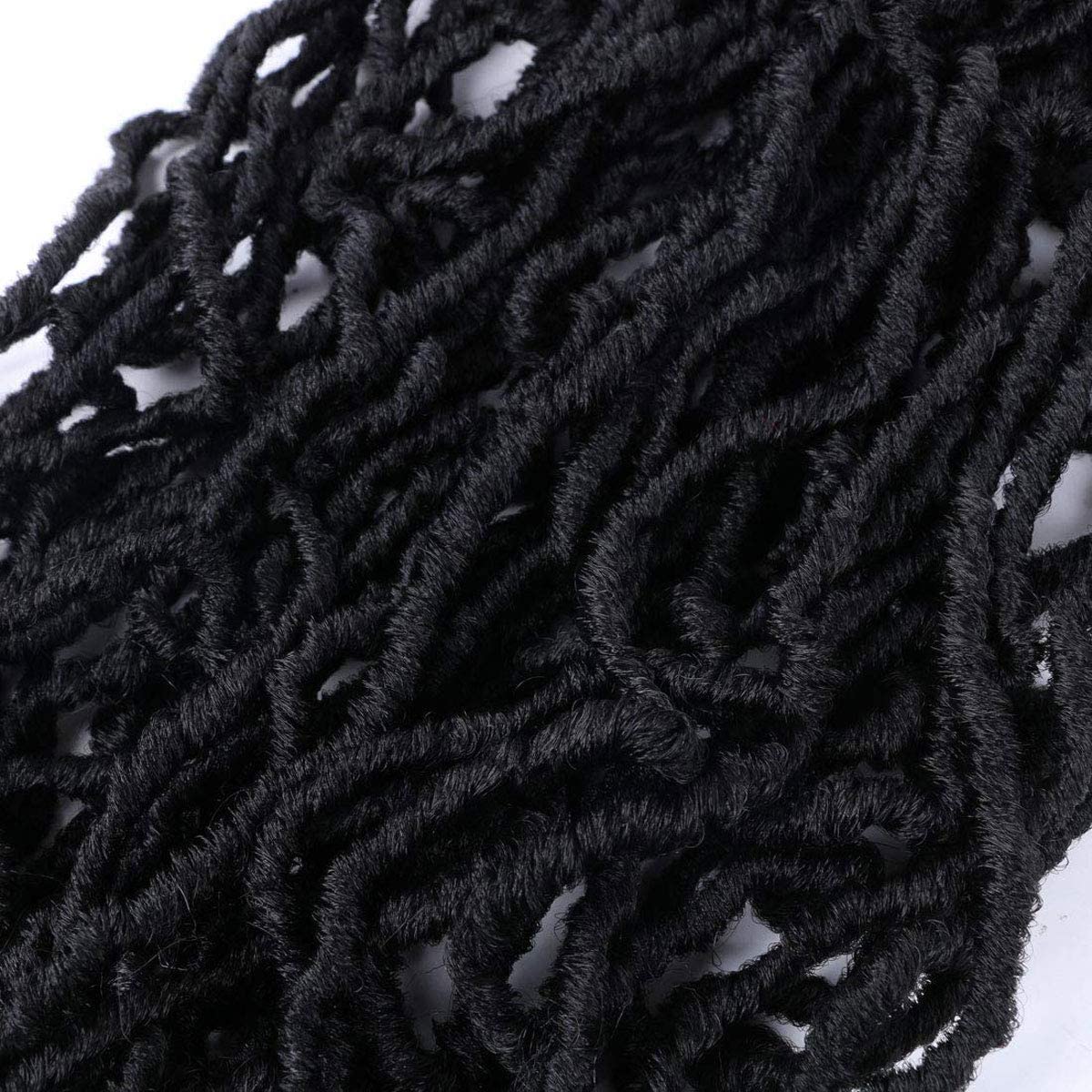 Thumbnail 4 de 6-Pack Soft Locs Crochet Hair Pre-Looped Faux Locs (18 Inch) — Goddess Curly/Wavy Crochet Locs