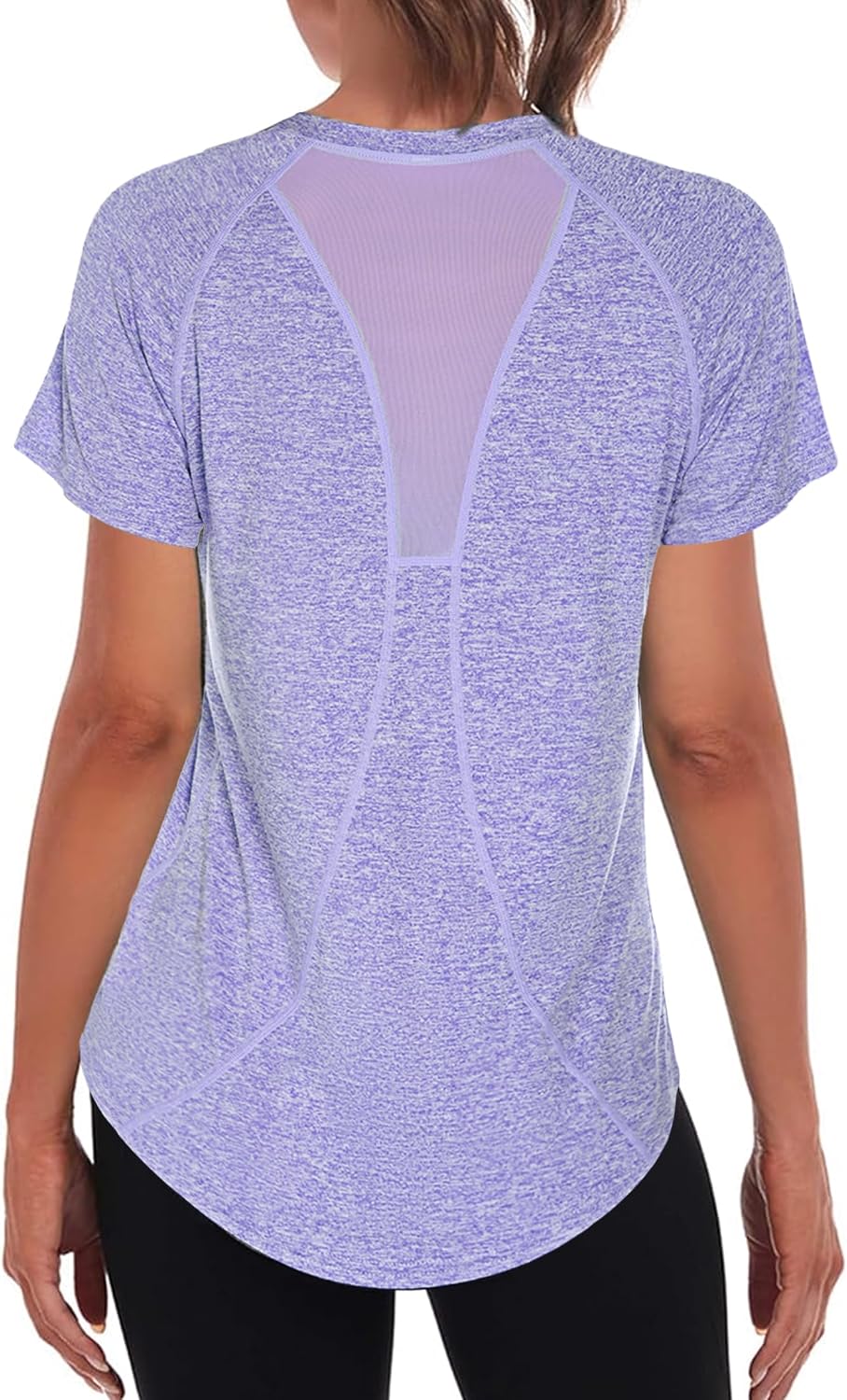 Detalle de Wayleb Women’s Sports T‑Shirt Short Sleeve Quick Dry Top