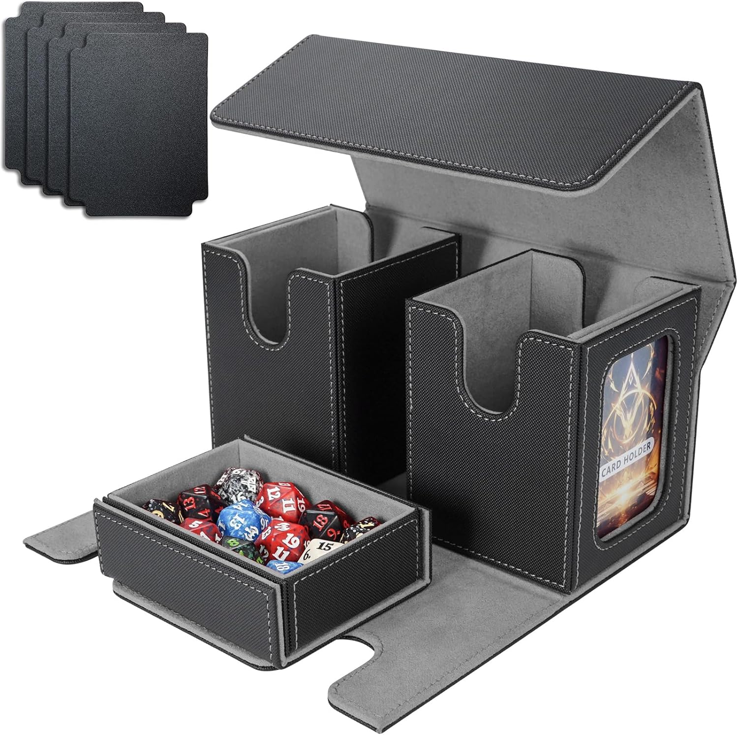 Detalle de AFIING MTG Commander Card Storage Box 220 cards