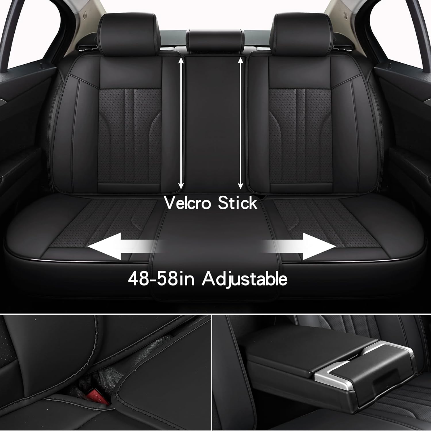 Thumbnail 3 de MINGBRON Full Set Car Seat Covers - Leather Look, Waterproof Protection