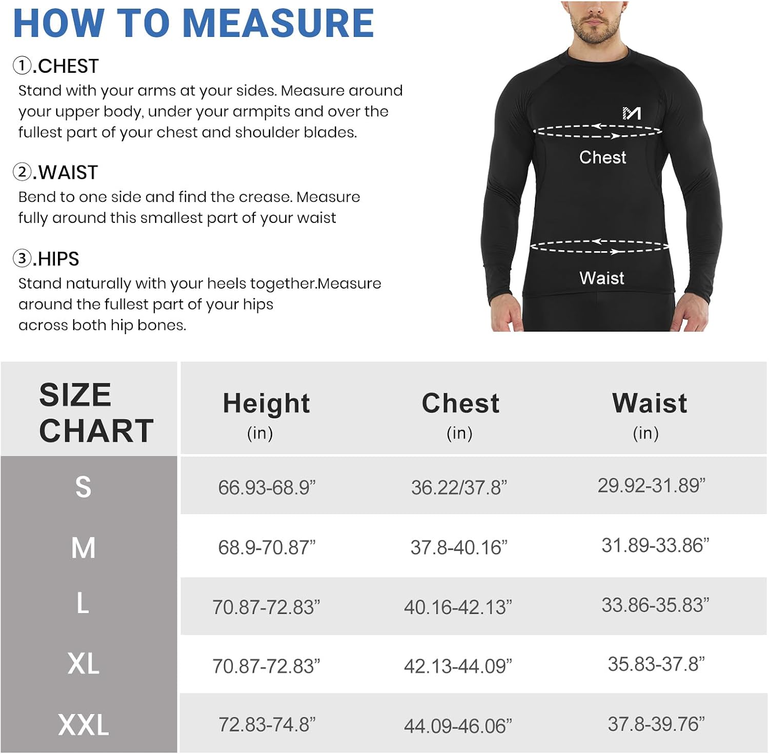 Thumbnail 6 de MEETWEE Maglia Termica Uomo a Manica Lunga – Baselayer compressiva per corsa, ciclismo e palestra