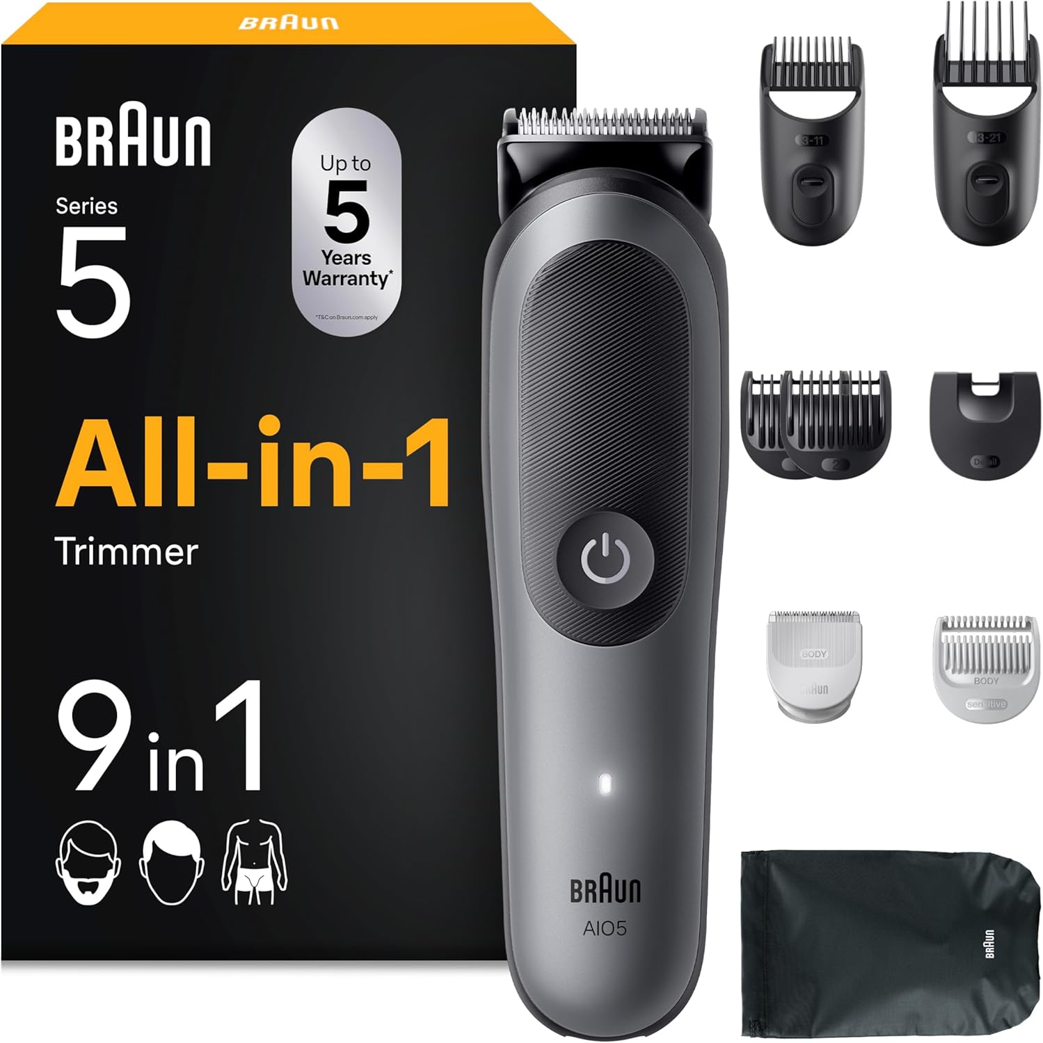 Thumbnail 2 de Braun All-in-One Series 5 Grooming Kit AIO5565 (13-in-1) with Ultra Sharp Blade, SkinGuard & AquaGrip