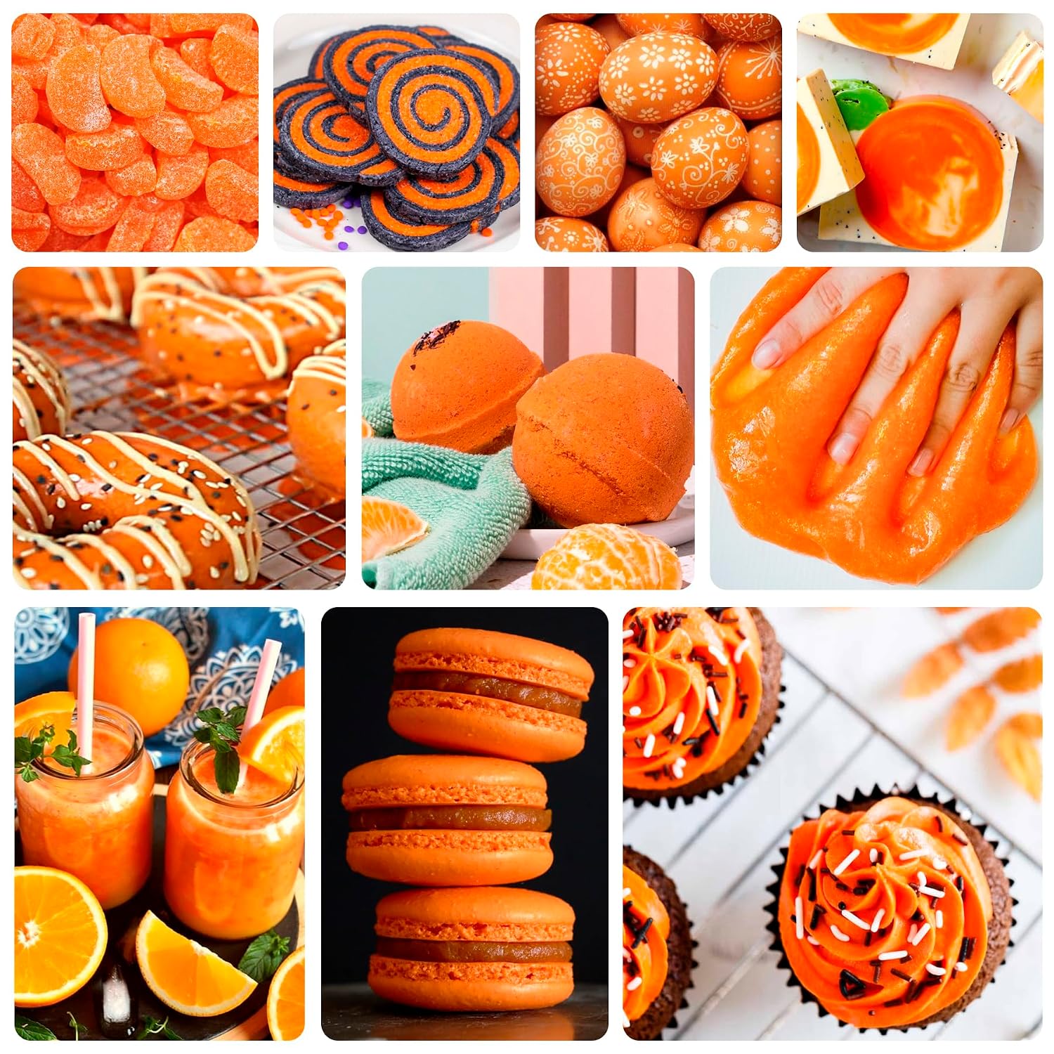 Detalle de Lebensmittelfarbe Orange – 160 ml flüssig, konzentriert, zuckerfrei, vielseitig einsetzbar