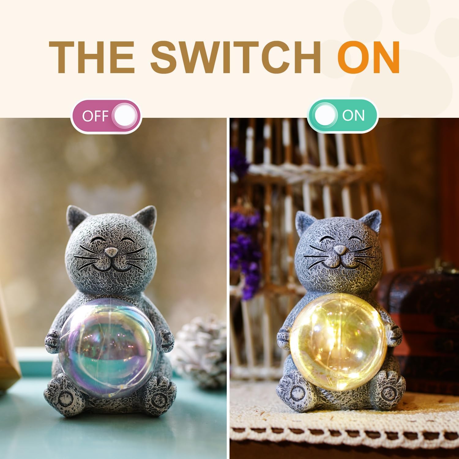 Detalle 2 de Yeomoo Katzendeko mit LED Ball 12cm
