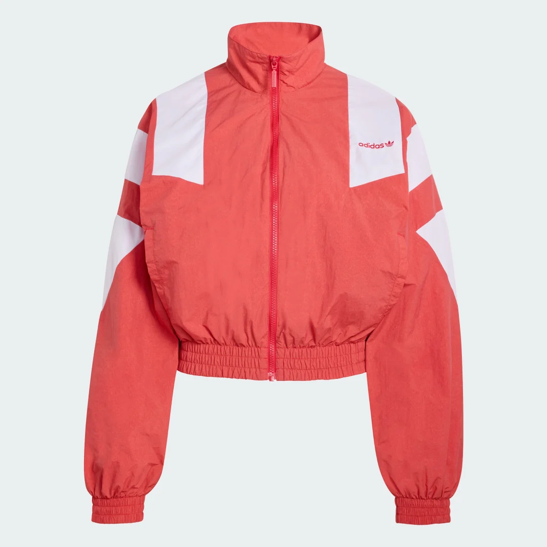 Thumbnail 3 de Chaqueta deportiva Adidas efecto lavado con cremallera y bloques de colores — Rojo