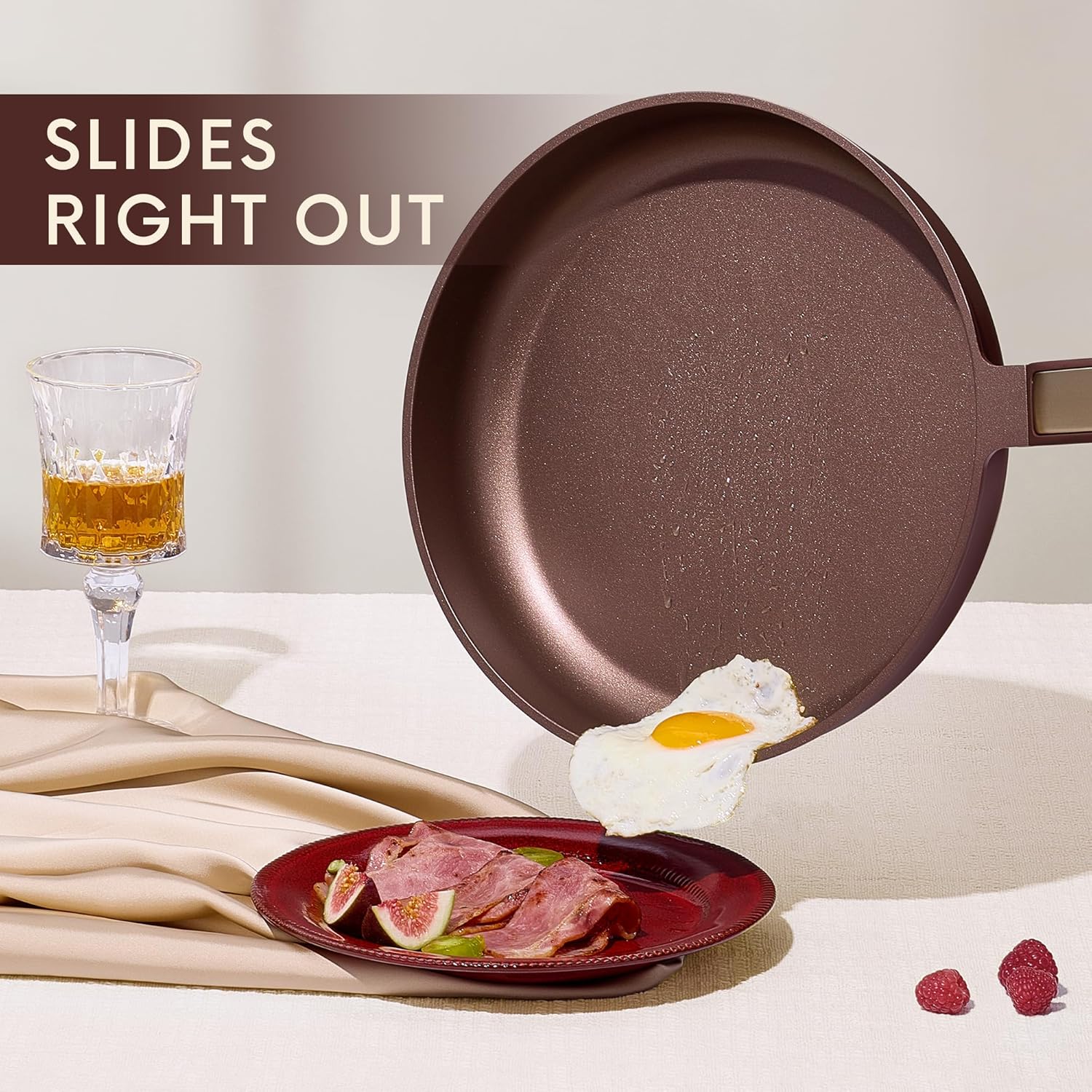 Thumbnail 2 de CAROTE Nonstick Pots and Pans Set (16-Piece) in Wine Red