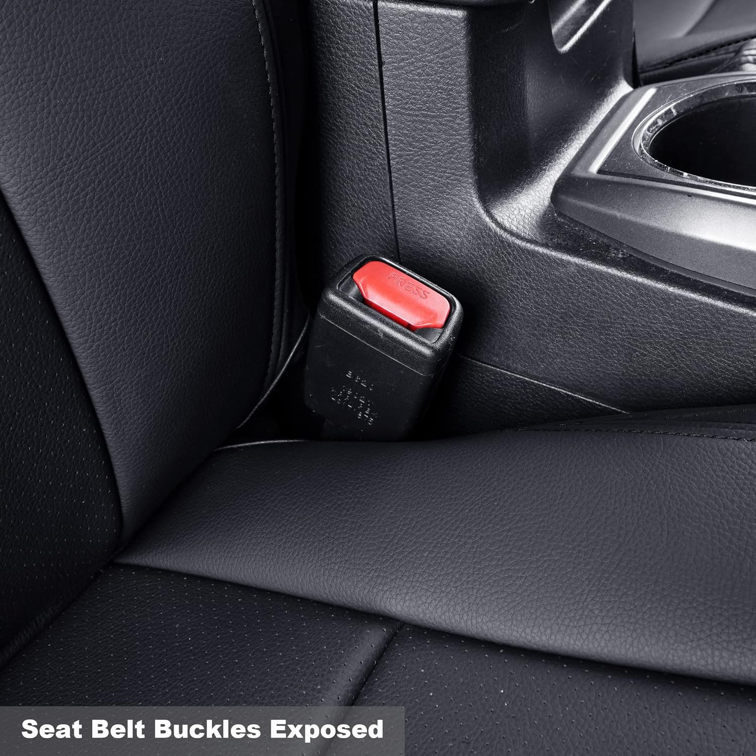 Detalle de LUCKYMAN CLUB 2 Front Tacoma Seat Covers – Custom Fit for 2016-2021 Tacoma Crew/Extended Cab (Black, 2 pcs)