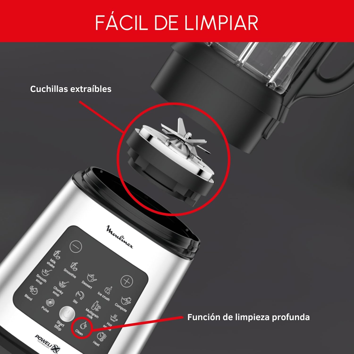 Thumbnail 5 de Moulinex PerfectMix Cook batidora 1400 W 2 L