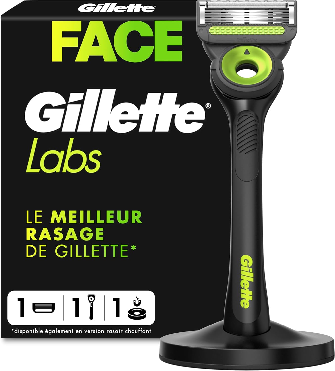 Thumbnail 5 de Gillette Labs Neon Night : rasoir pour homme avec barre exfoliante et 8 recharges