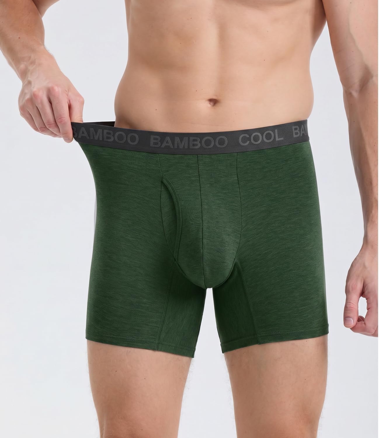 Thumbnail 1 de BAMBOO COOL Men's Boxer Briefs with Fly, Stretch Fabric and No-Ride-Up Design