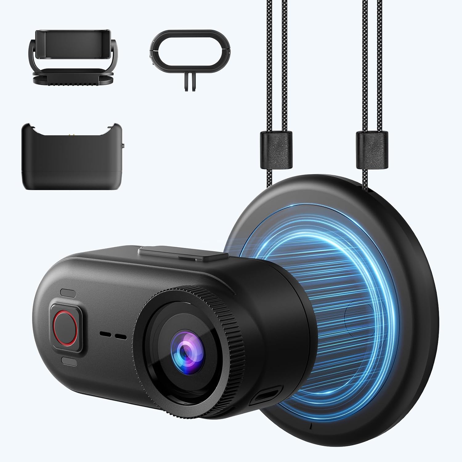 Detalle de Camlance 4K Mini Action Cam: mini videocamera indossabile magnetica con Wi‑Fi, 20MP e stabilizzazione a 6 assi