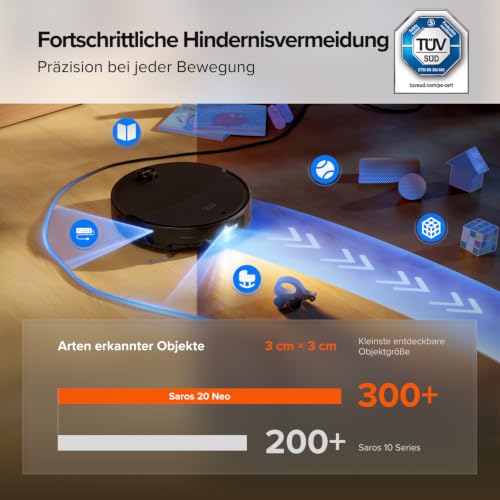 Thumbnail 7 de roborock Saros 20 Neo Saugroboter mit Wischfunktion – leistungsstarke Allround-Reinigung für Haustierbesitzer