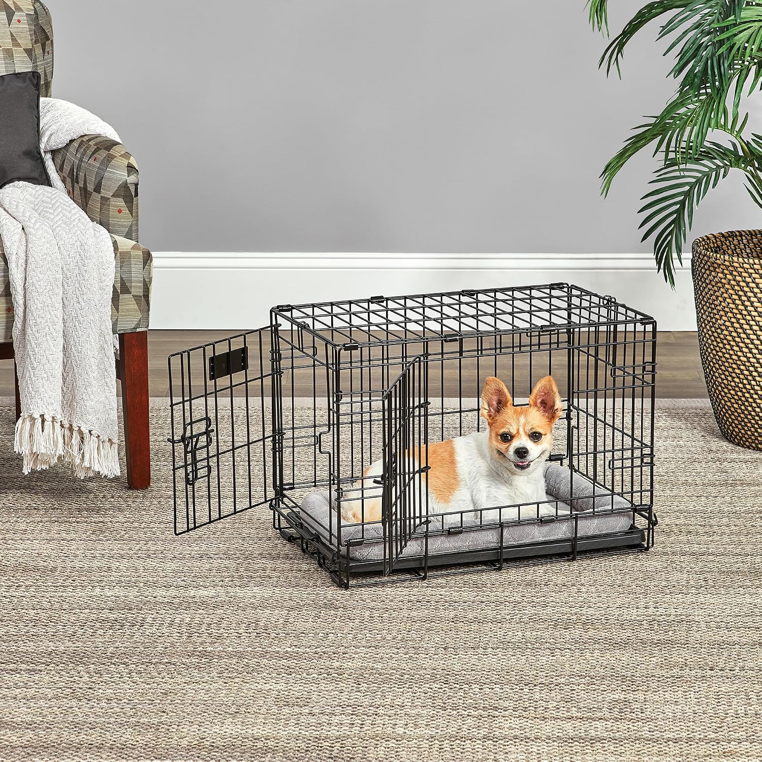 Detalle de MidWest Homes for Pets LifeStages XS 22-Inch Folding Dog Crate, Double Door