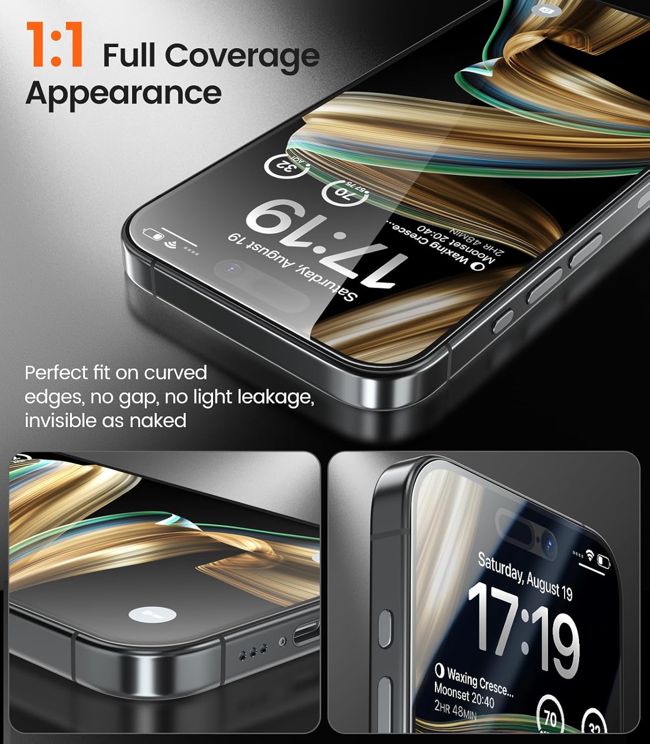 Thumbnail 2 de EZ-GLAZ 4-Pack Privacy Screen Protector for iPhone 16 Pro Max (6.9")