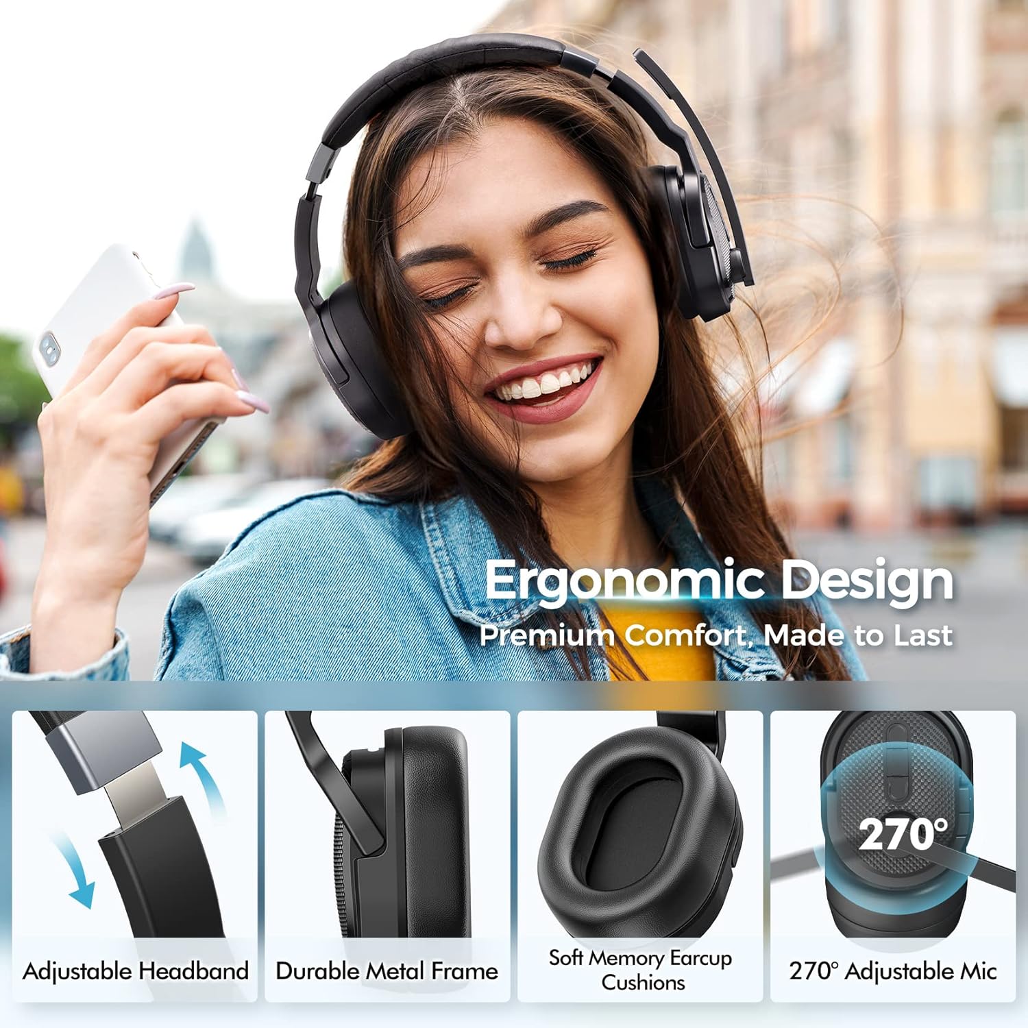 Thumbnail 5 de COSMUSIS Trucker Bluetooth Headset noise-canceling