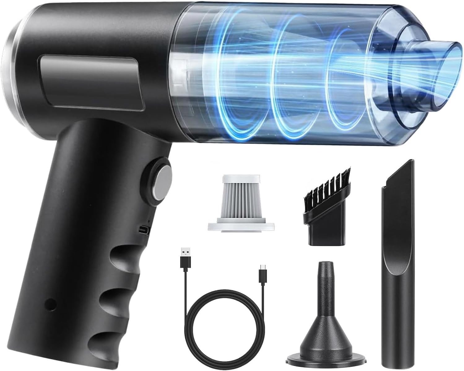Detalle de Handheld Vacuum Cleaner with 22000PA Suction — Portable 4-in-1 Car and Home Cleaner