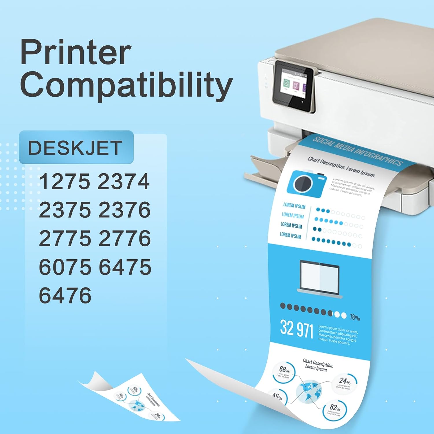 Detalle 2 de YATUNINK 667XL Compatible Ink Cartridges 2-Pack 🖨
