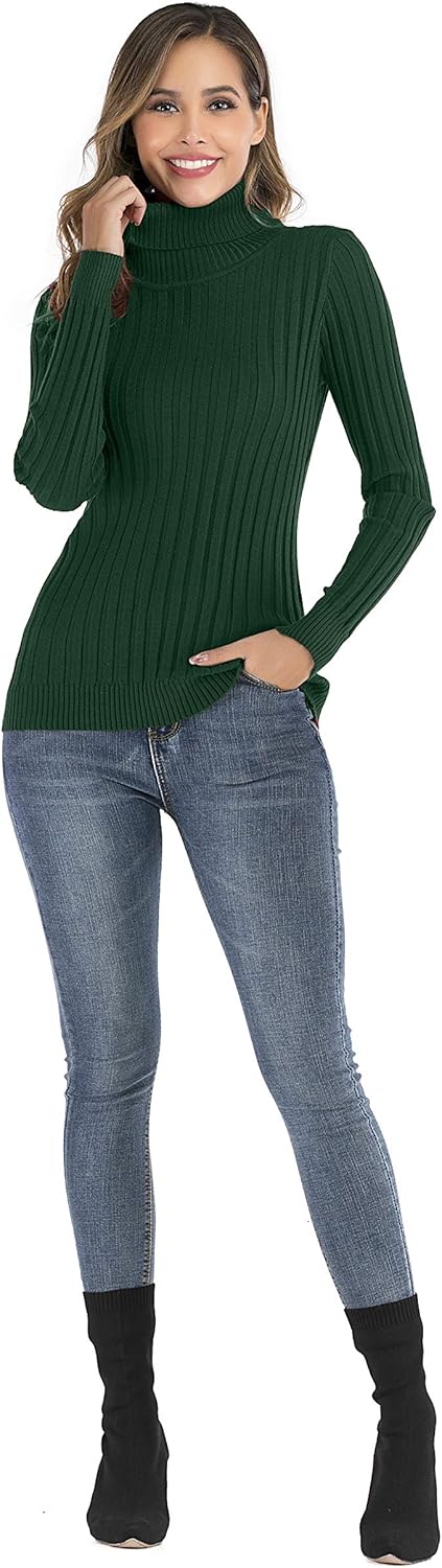 Thumbnail 2 de Enjoyoself Damen Strickpullover Gerippter Rollkragenpullover