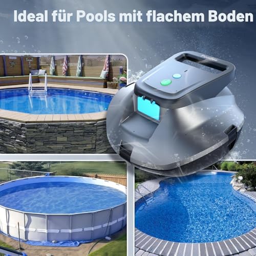 Detalle de Pondee X1 Upgrade 2026 – Kabelloser Poolroboter mit 120 Min Laufzeit