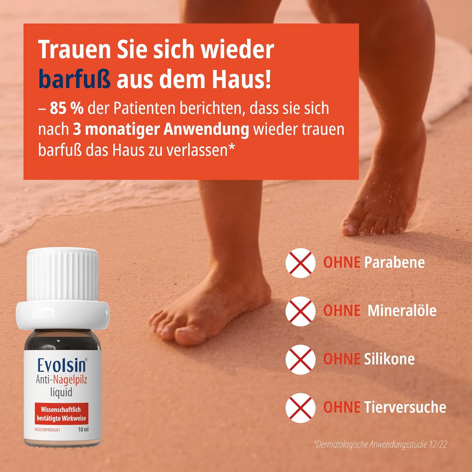 Detalle de Evolsin® Anti-Nagelpilz Liquid – Medizinprodukt gegen Nagelpilz an Händen & Füßen, auch für Diabetiker