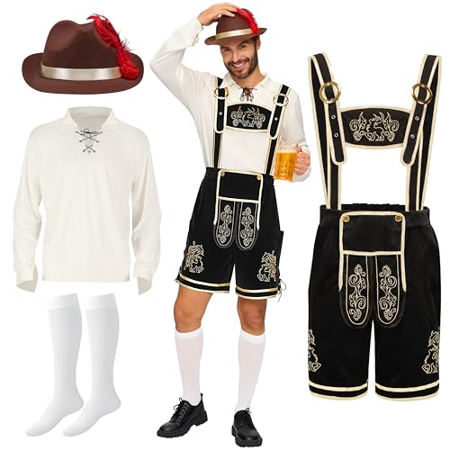 Imagen de Spooktacular Creations Bavarian Beer Costume for Men with Hat, Shirt and Vest (Size S) – Oktoberfest Inspired Fancy Dress en OfertitasTOP