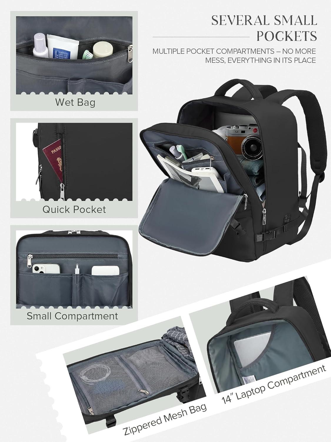 Detalle de Hayayu Cabin Bags 22L Ryanair underseat bag