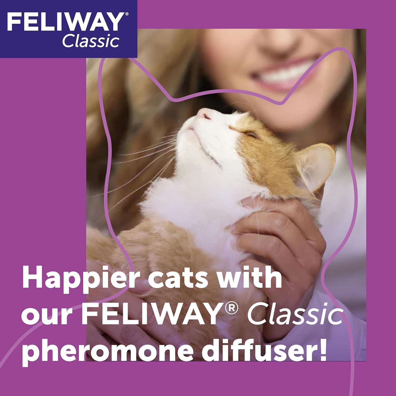 Detalle de FELIWAY Classic 30 Day Cat Calming Odourless Refill (48ml) for Pheromone Diffuser