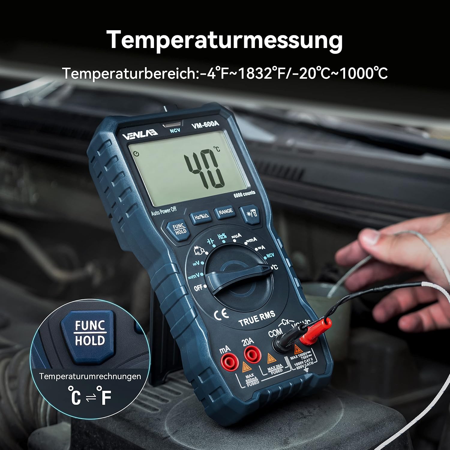 Thumbnail 6 de VENLAB Multimeter 6000 Zählungen
