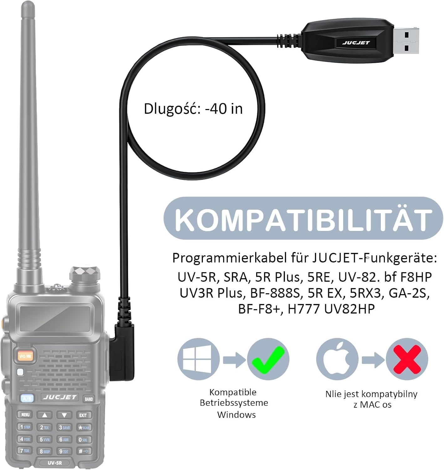 Detalle de Cavo di programmazione USB 2 pin per walkie