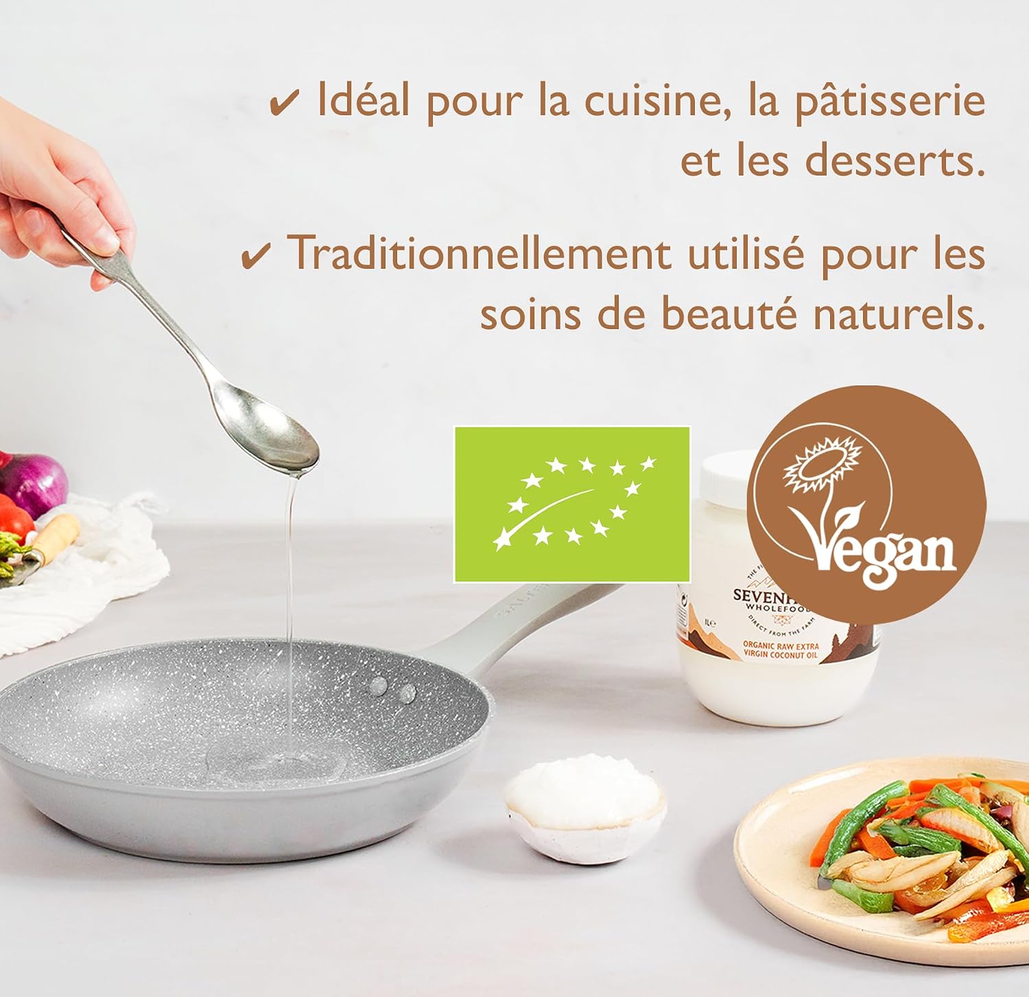 Detalle de Sevenhills Wholefoods Huile de coco 5L đ„„