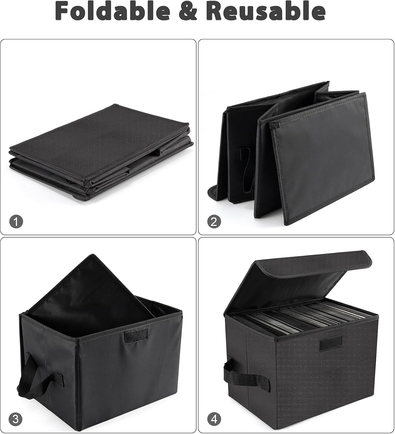 Thumbnail 3 de UENTIP 7-inch Vinyl Record Storage Box 60-capacity