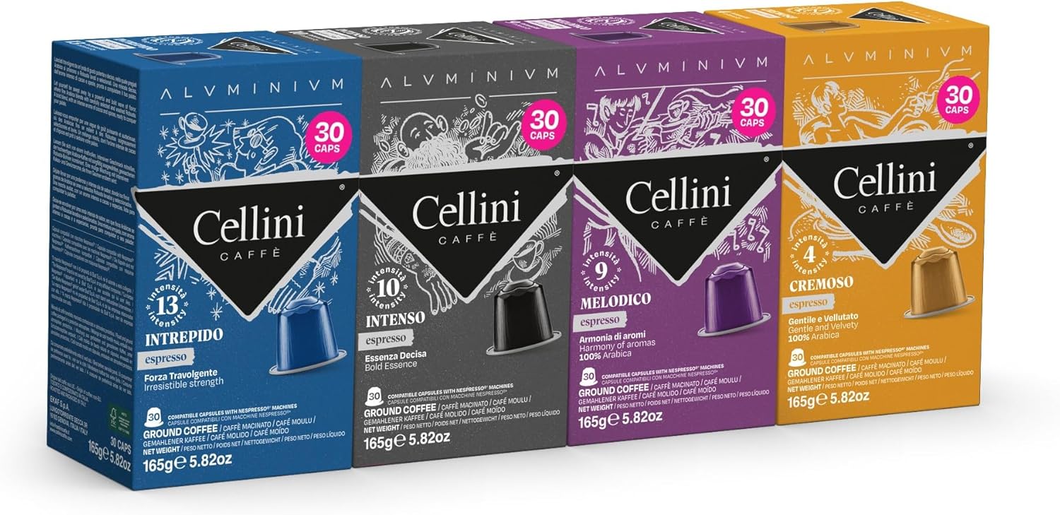 Thumbnail 1 de Caffè Cellini Capsule Alluminio Compatibili con Nespresso – Kit Degustazione 120 capsule
